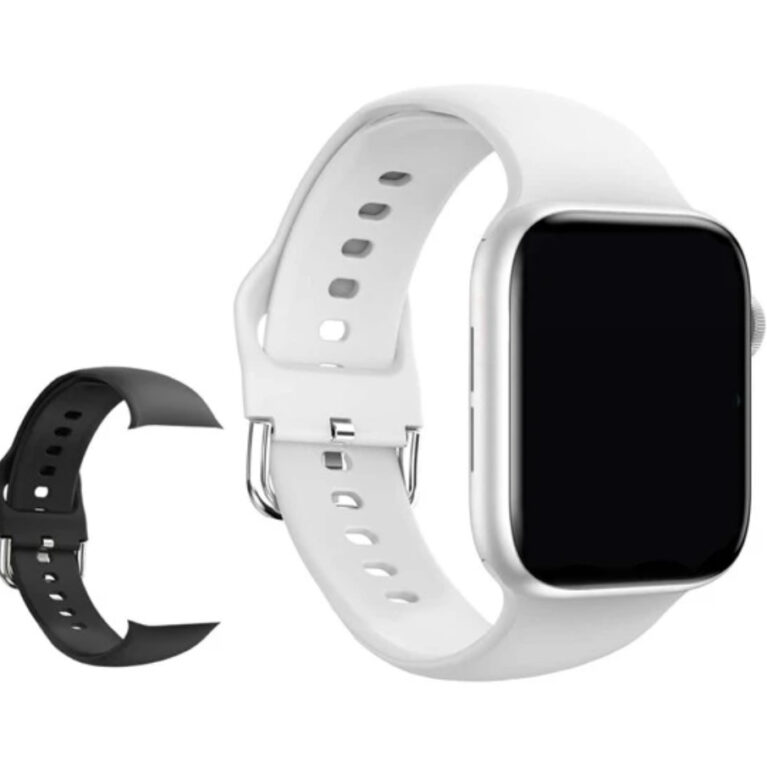 Smartwatch με 2 λουράκια σιλικόνης με γκρι κάσα